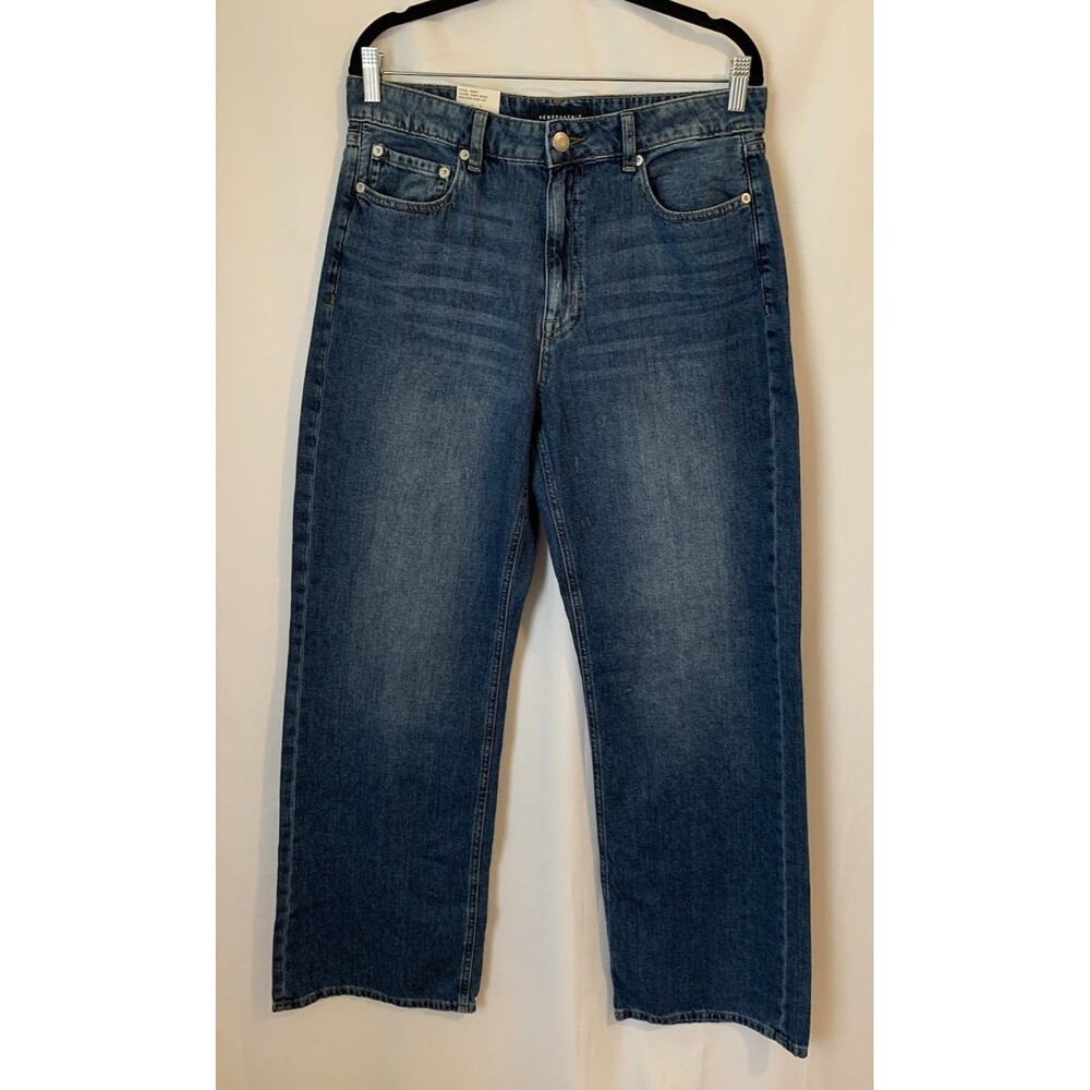 Aeropostale Aero Womens Jeans Size 10 High Rise Wide Leg Distressed New